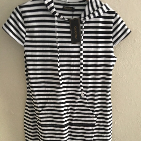 NWT🎉 Striped Lounge / Cover Up Dress Sz L - Picture 3 of 8